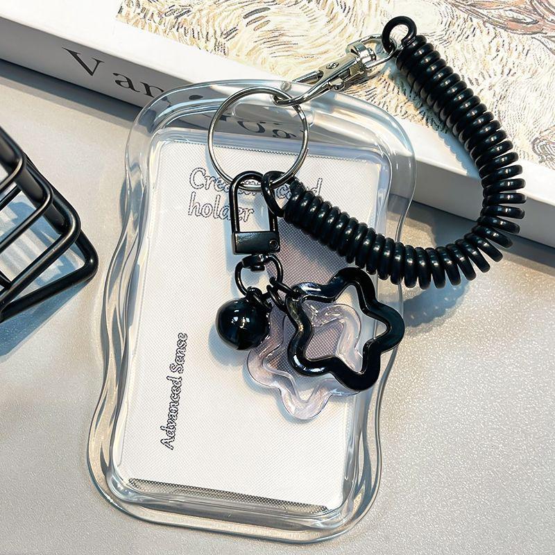 Creative Design Kpop Pocard Holder Transparent Card Holder Keychain Po Sleeves Bus Card Student Card Case Po Protector