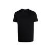 Camiseta Masculina Manga Curta Cor Sólida Gola Redonda Bordado com Logo Tops Preto 3K1TL61-JULZ-0999