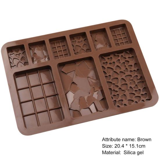 Chocolate Mold Food Grade Easy Release Silicone Candy Gummy Waffle Mold for Kitchen