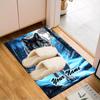 1PC Custom Name Wolf Winter Forest Theme Floor Mat Ideal for Living Room, Game Rooms, Office, Bedroom,Floor Mat Playful Design