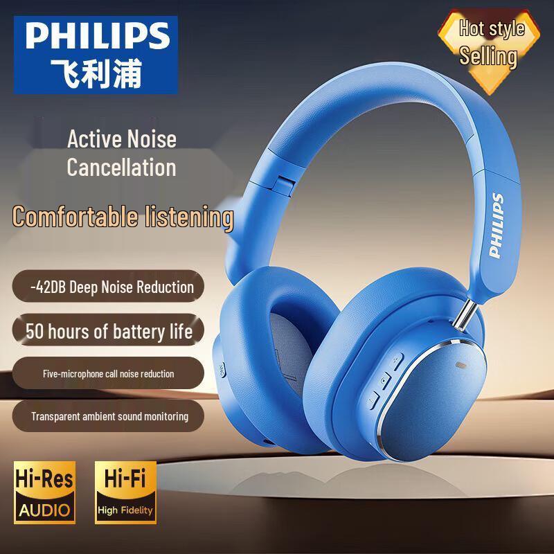 Philips TAH5519 Wireless Active Noise-Cancelling Headphones