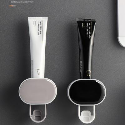 Automatic Toothpaste Dispenser Wall Mount Bathroom Accessories Waterproof Toothpaste Squeezer Toothbrush Holder