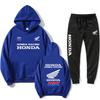 2026 Spring Summer men's sets motorcycle Honda racing print casual hooded sweatshirt sport shirt outdoor cycling clothing ahz256