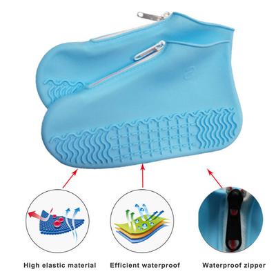 Unisex Reißverschluss Wiederverwendbare Überschuhe Wasserdichte Gamaschen Gummistiefel Damen Anti-Rutsch-Abdeckungen für Schuhe Herren Silikon-Schuhschutz