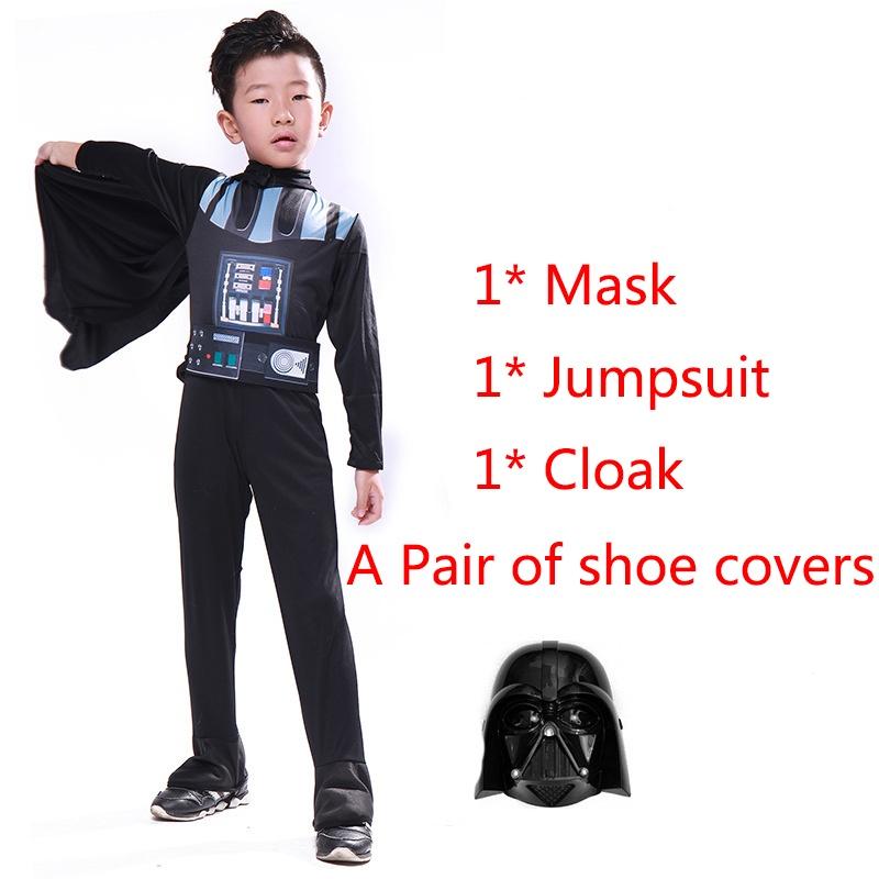 

Костюм Дарт Вейдера Детский Комбинезон Костюм Джедая Плащ Маска Косплей Девочки #2 Darth Vader,110-125cm