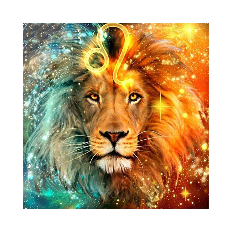 Peinture diamant 5D, cercle complet, mosaïque de dessin animé, peinture en cristal, Constellation, Art, décoration de salon et de chambre à coucher