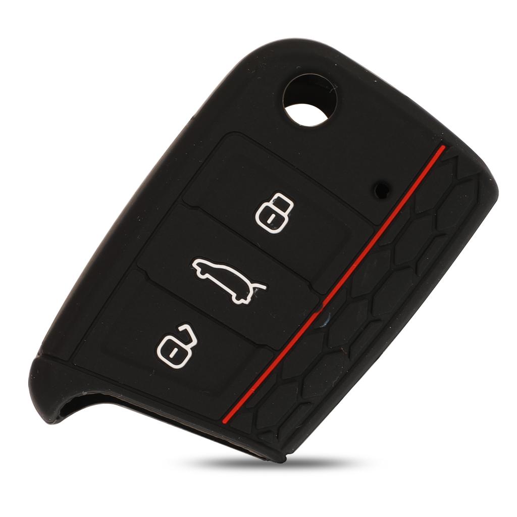 Jingyuqin 3 Button Silicone Key Fob Cover Case For VW Polo 2016 Golf 7 MK7 For Skoda Octavia Combi A7 For SEAT Leon Ibiza CUPTRA