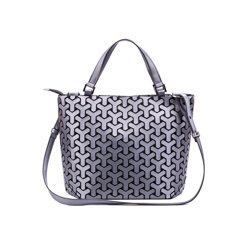 WTEMPO Creative Geometric Diamond Handbags Bucket Women Luminous Přenosné jednoramenní Messenger Bags