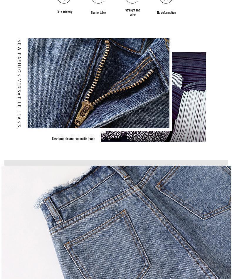Women's High-Waisted Loose Fit Ripped Denim Shorts - Summer 2026 Korean Style A-Line Trend