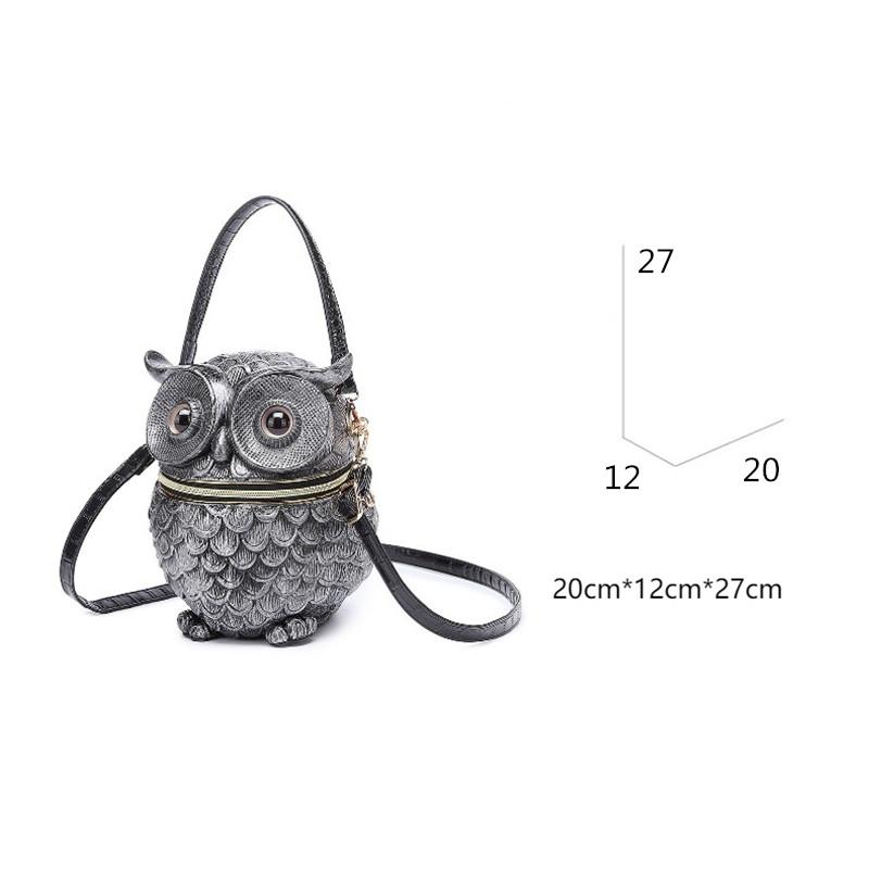 2025 Nuova Moda Borse e Borsette da Donna Cartoni Animati Lusso Designer Stile Gufo 3D Borsa Tote da Donna Borsa a Tracolla da Donna