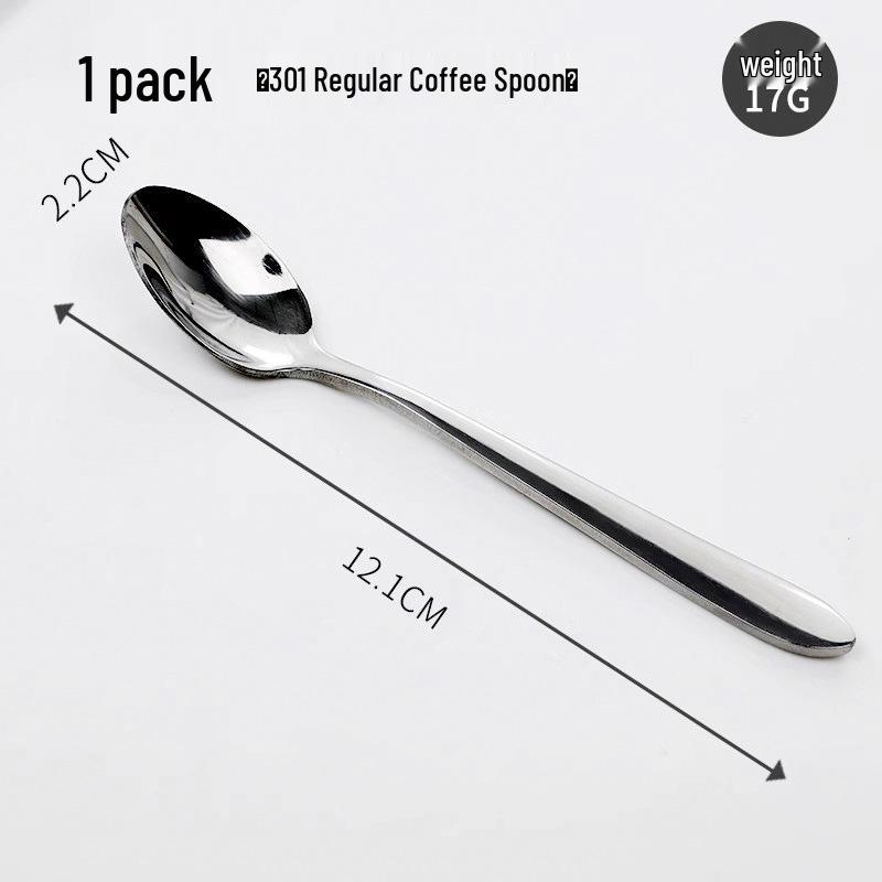 304 Stainless Steel Long Handle Coffee & Dessert Spoon, Ceramic Small Soup & Stirring Spoon for Fruit & Yogurt