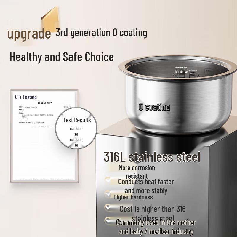Bear 1.6L Compact Multi-function Rice Cooker CN plug (adapter included)