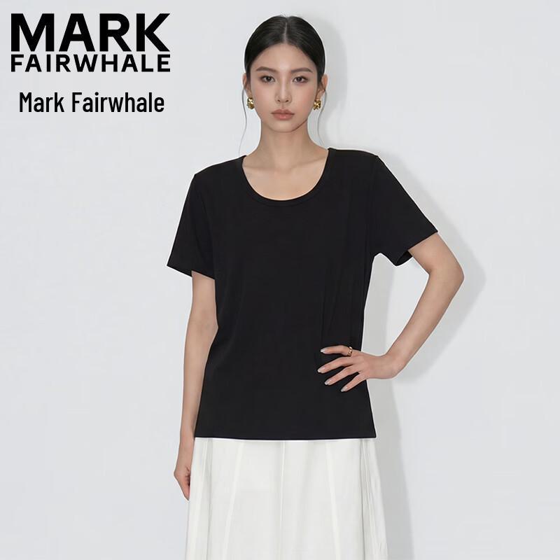 MARK FAIRWHALE Women s U-Neck Short Sleeve T-Shirt S