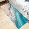 Ocean Wave Pattern Runner Rugs Dreamy Natural Scenery Sea Sand Print Mat Home Non-Slip Water Absorbent Hallway Bedroom Carpet