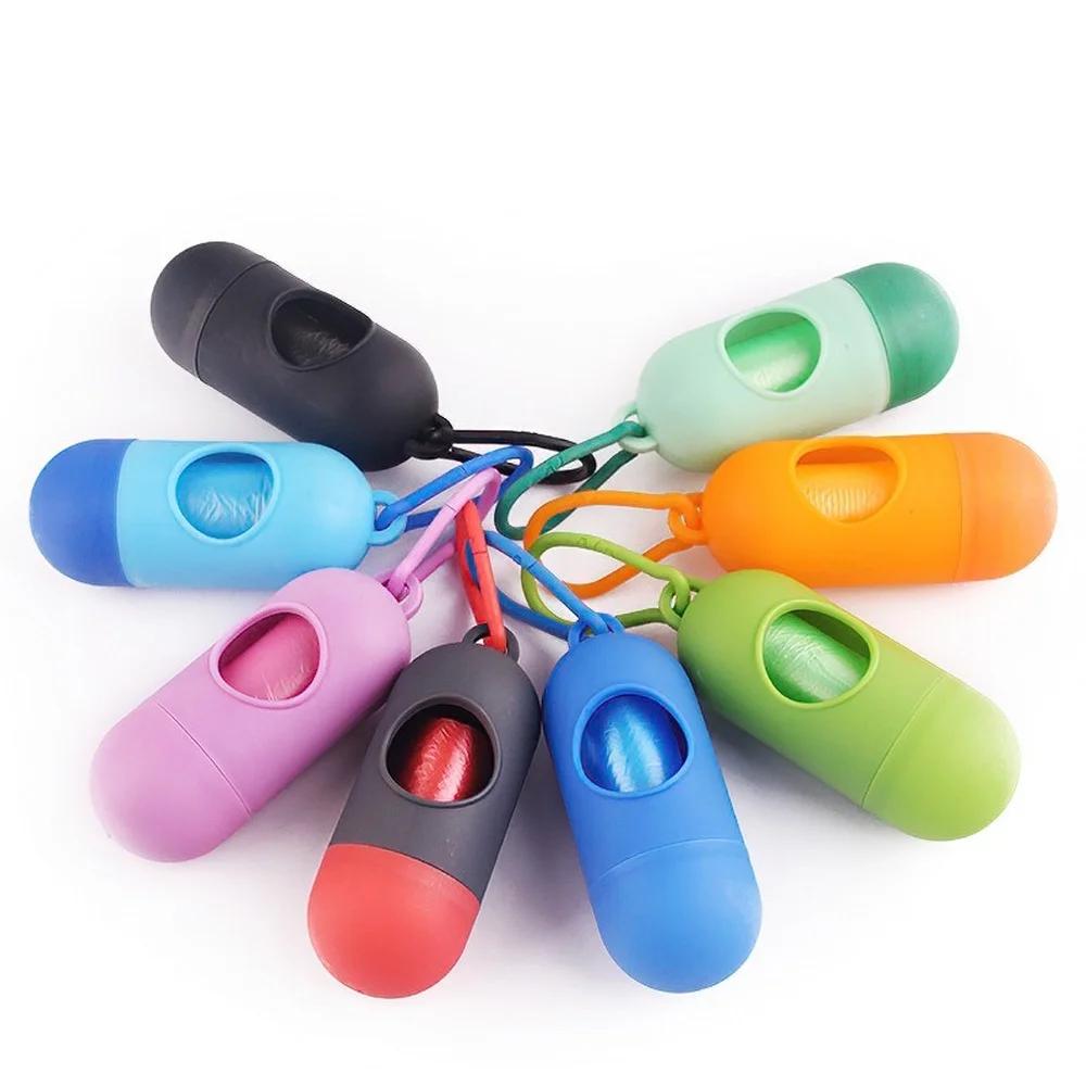 Pet Cleaning Supplies Dog Garbage Bag Bullet-shaped Portable Storage Box Toilet Pickup Garbage Bag Box