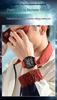 Sanda Men's Multifunctional Waterproof Electronic Watch - Trendy Timer with Dual Display & Three-Time Zone Outdoor Alarm.