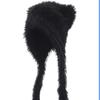 Autumn And Winter New Cute Plush Bear Hat Thick And Warm Imitation Rabbit Hair Windproof Ear Protection Cap