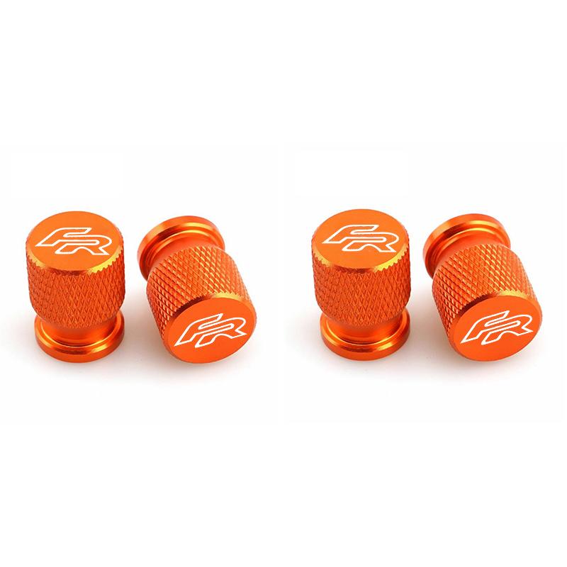 4Pcs/Set FR Emblem Aluminum Car Wheel Tire Valve Caps Dust Covers Rim For Seat FR Ibiza Altea Leon Cupra Cordoba Alhambra Arosa
