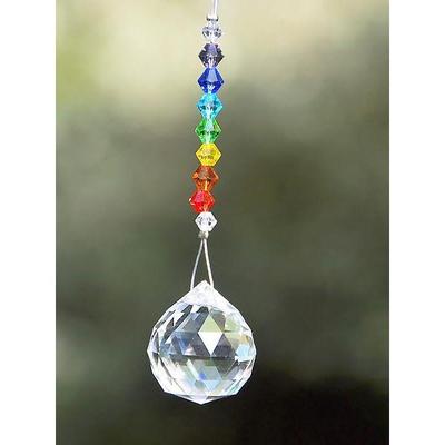 Sparkling K9 Crystal Glass Crystal Car Hanging Rainbow Suncatcher Beautiful Balcony Garden Hanging Ornament A26