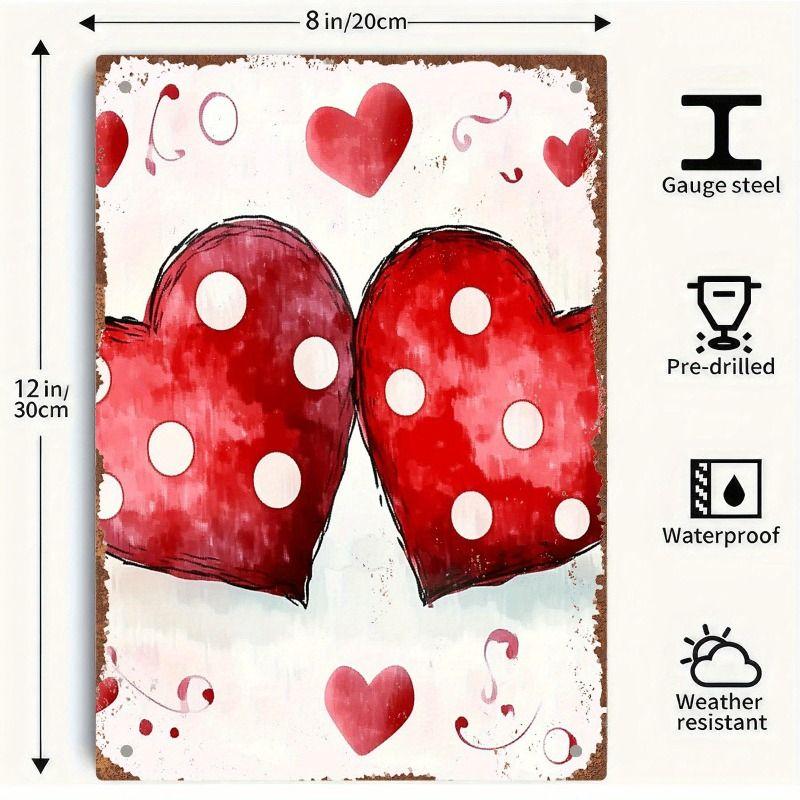 Metallschild im Valentinstags-Thema für Bar, Café, Restaurant