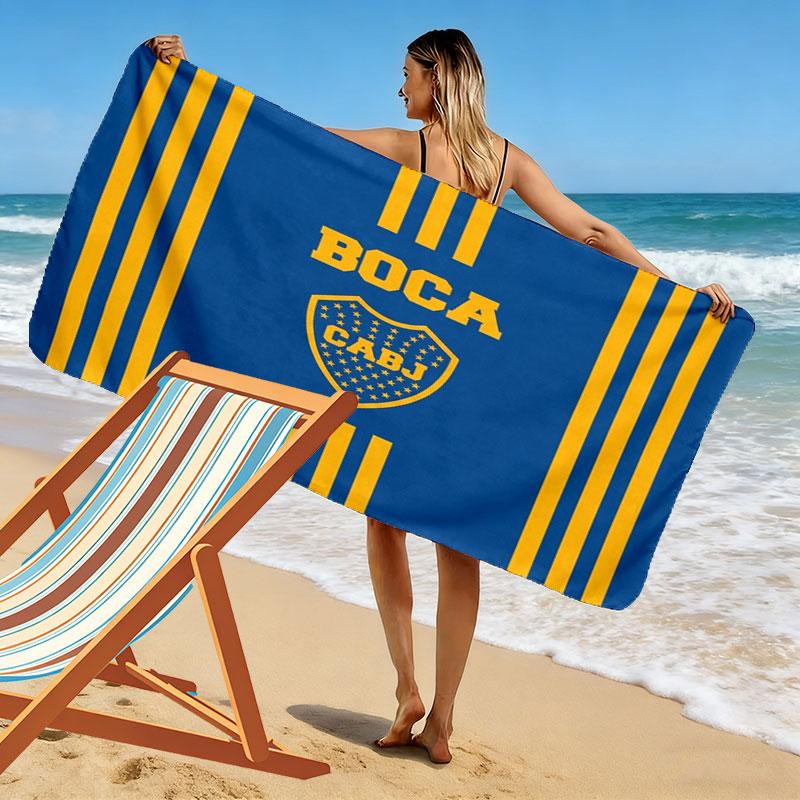 Club Atlético Boca Juniors Print Strandtuch, Großes Weiches Schnelltrocknendes Handtuch für Strand Camping Schwimmen