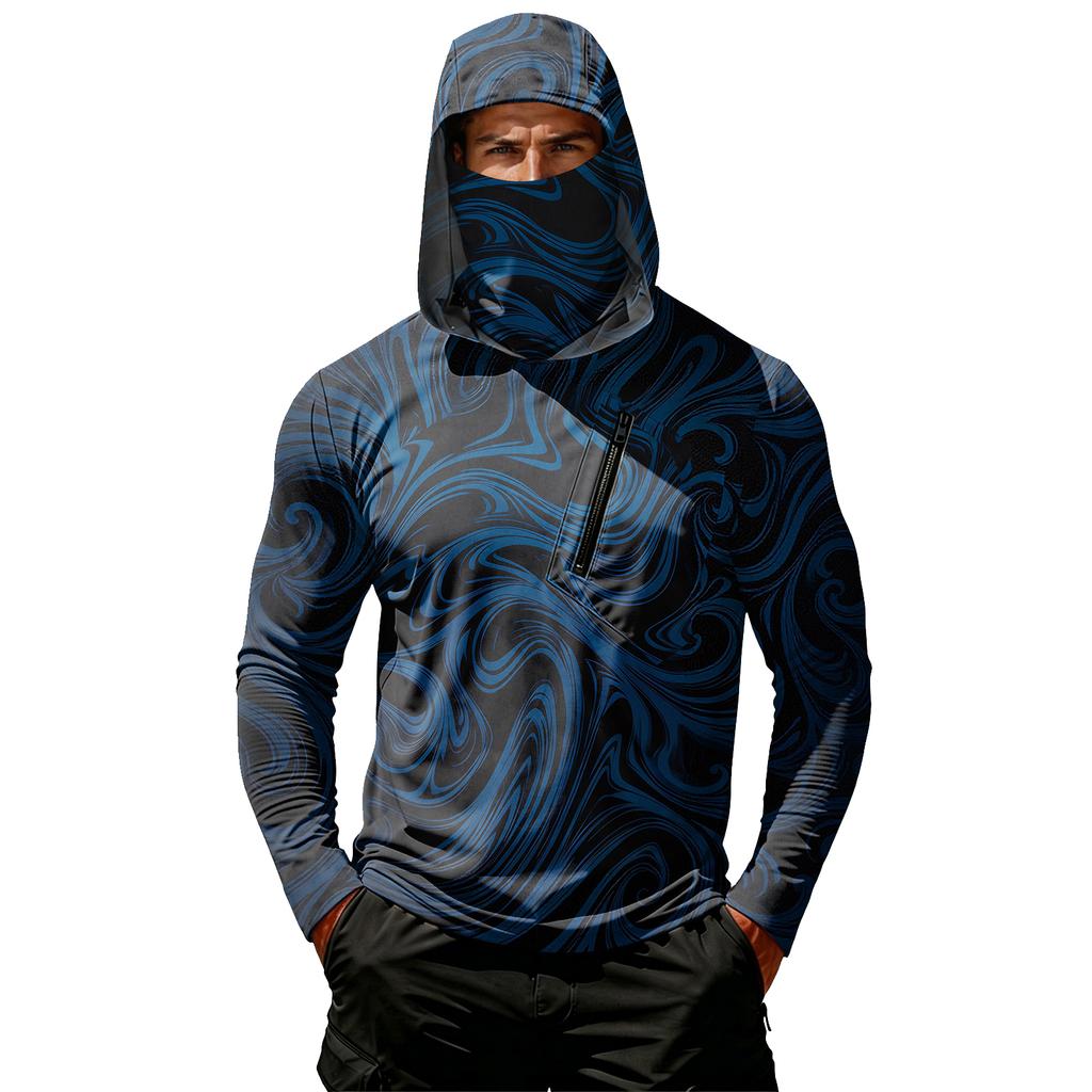 Men's Casual Hooded Long Sleeve Sunscreen Top