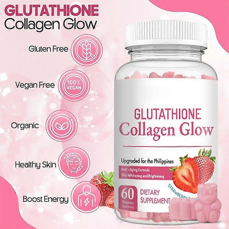 Skin Whitening and Brightening 60 Counts Nutrition Gels & Chews - Strawberry Flavor