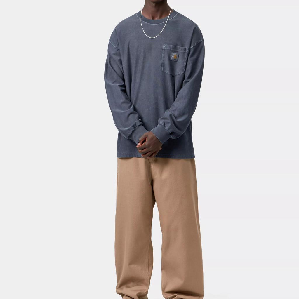 Carhartt WIP SS26 L/S Loose Pocket T-Shirt Soft Touch Unisex Tops I036862-1C-GD