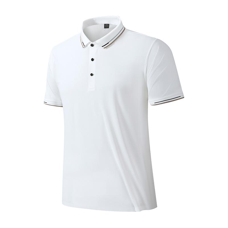 Summer Men's Lapel Short-sleeved Work Clothes T-shirt Ice Silk Quick-drying Business Polo Shirt Group Clothes
