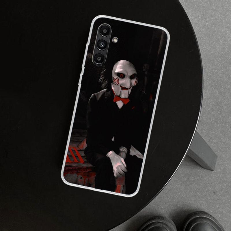 The Jigsaw Killer Horror Phone Case Cover for Samsung Galaxy A17 A16 A26 A36 A56 A57 A37 A15 A25 A35 A55 A14 A24 A34 A54 A13 A23