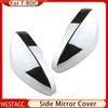 2 szt. Chromowane nakładki na lusterka wsteczne do samochodu Volkswagen VW T-roc Troc 2018 Naklejka na lusterko boczne