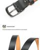 Women's Genuine Leather Pin Buckle Waist Belt - Korean Trendy Style