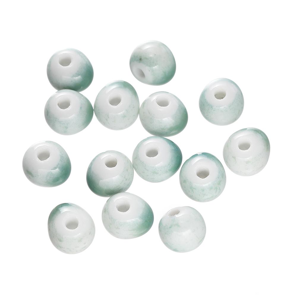 50pcs/Lot 6/8/10mm Classic Ceramic Beads Spacer Loose Round for Necklace Bracelet Earrings Jewelry Making Accessories