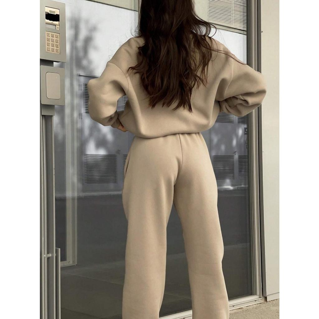 Versatile Casual Fashion Thickened Long-sleeved Sweater Pants Two-piece Suit