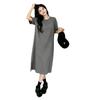 Short Plain [YEENASY] Women's T-Shirt Dress, Sleeve, Slimming, Stylish, Simple, Breathable, Lightweight,