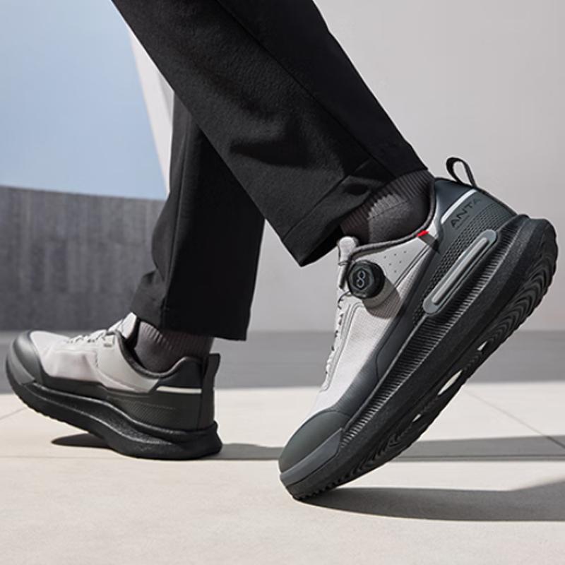 Anta Wanli Comfortable Versatile Shock Absorbing Non-Slip Lightweight Low-Top Training Shoes Men Sneaker Gray Black 112517771-1