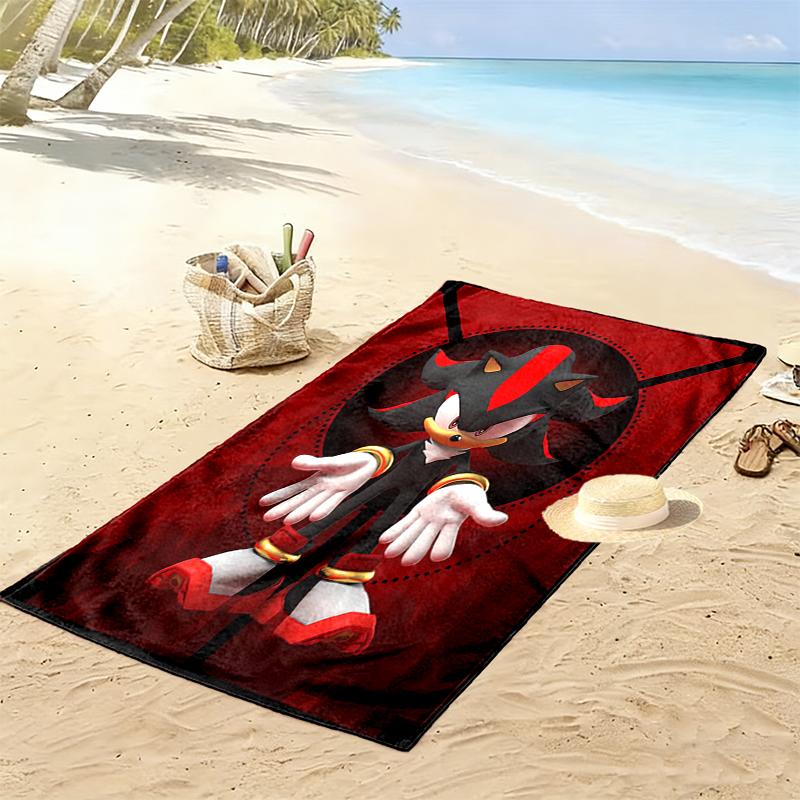 1pc SONIC Beach Towel, A Vibrant Beach Towel Suitable for Outdoor Activities, Camping, Hiking