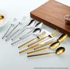 Round Diamond Cutlery Set: 304 Stainless Steel Steak Knife, Fork, Spoon, Spatula, Ladle, Slotted Spoon, Frying Spatula.