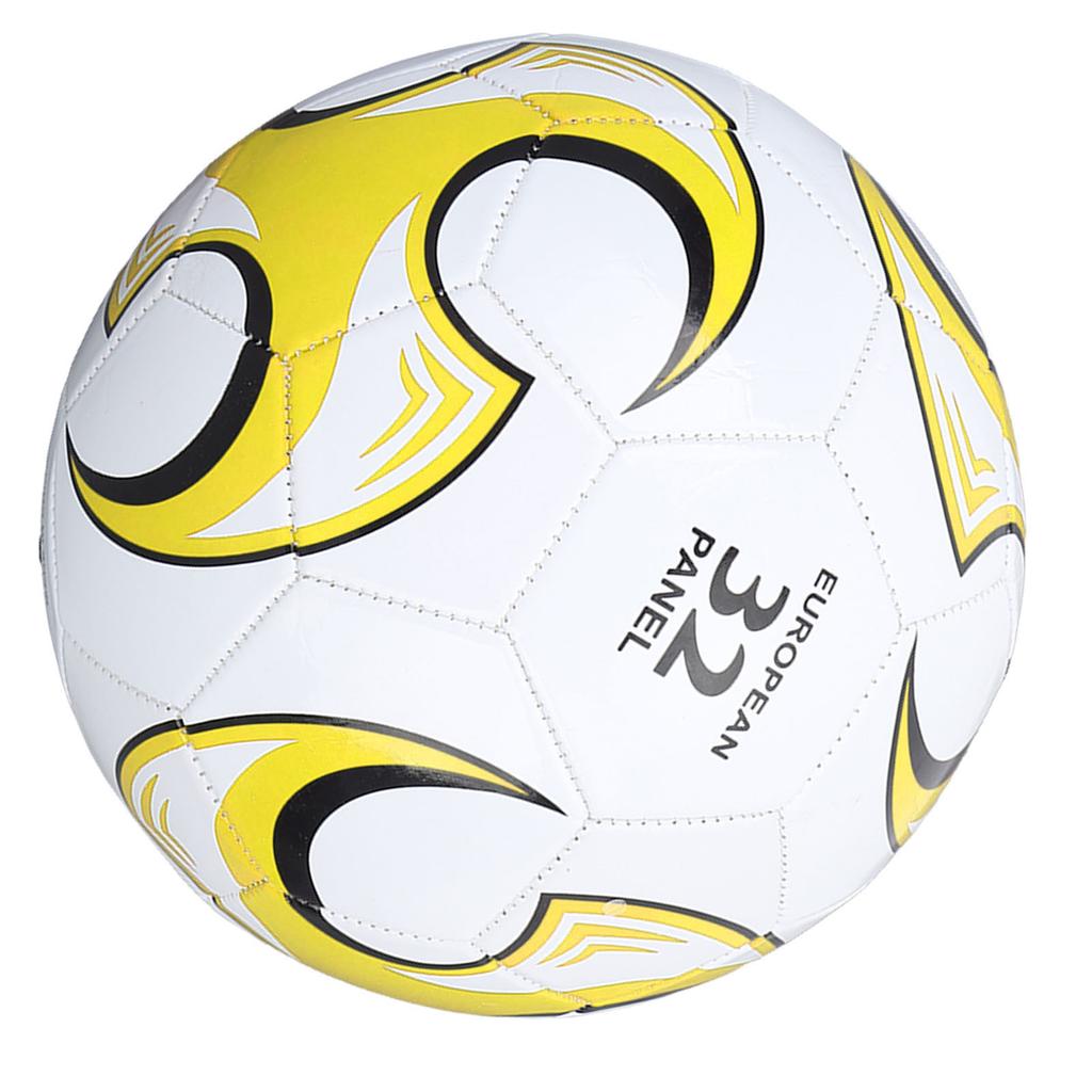 Size 5 Soccer Ball PVC for Competitions Training Exams Official Indoor Outdoor Play Yellow
