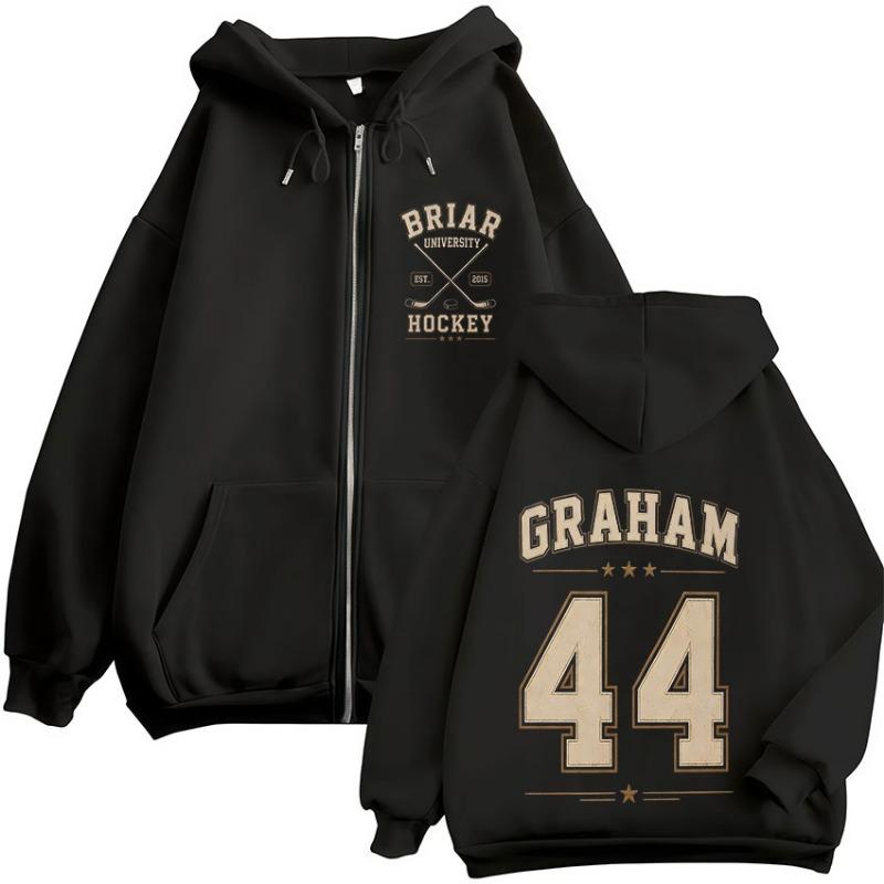 Off Campus Graham 44 Zipper Hoodies Men's Clothing Casual Long Sleeves Zip Up Hooded Sweatshirts Jackets COATS Streetwear