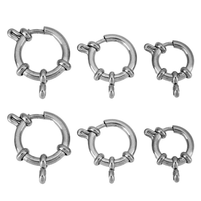 

2pcs PVD Never Fade Stainless Steel Spring Clasps Hooks 12 14 16 mm End Connectors For Necklace Bracelet Findings Jewelry Making 12mm