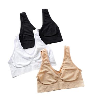 Sujetador deportivo para mujer sin relleno Sujetador para dormir Ropa interior Sujetador deportivo para dormir Chaleco deportivo de yoga Top de talla grande sin relleno de esponja Bralette