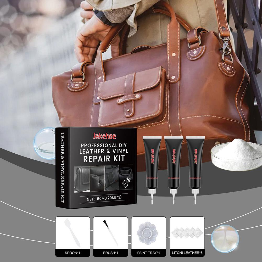 Leather Repair Kit Furniture Sofa Car Seats Bags Holes Tears Genuine Restores Scratches Pleather Paint A9f0