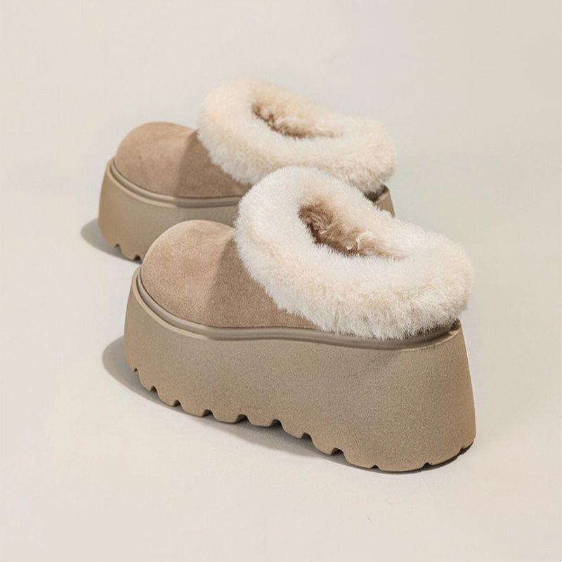 Winter New Round Toe Comfortable and Casual Snow Boots Fashionable Thick Sole Velvet Warm and Non Slip Walking for Women 40
