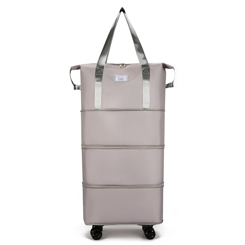 Extra Large Capacity Three-layer Extended Wet and Dry Clothes Moving with Wheel Storage Bag Can Be Used To Cover The Luggage Bag