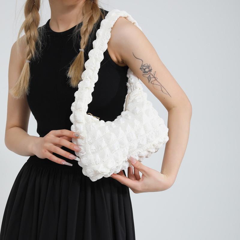 Cute Bubble Single Shoulder Bag For Daily Use With Zipper Closure And Polyester Lining