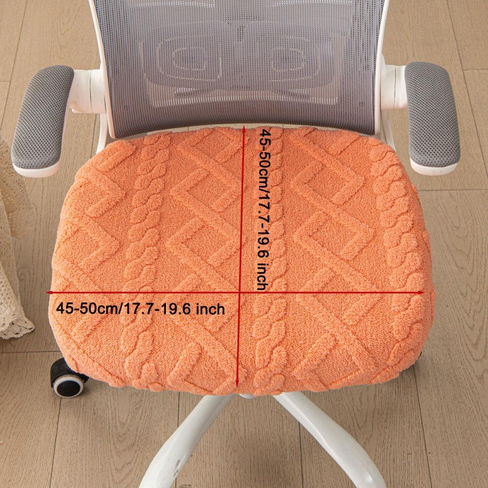 

Universal Office Chair Seat Covers Jacquard Removable Computer Chair Cove Washable Thickened Chair Dustproof Cover помаранчевий
