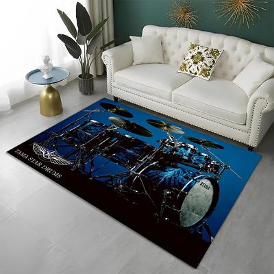 Instrumentos musicales, juego de batería, alfombra para el hogar, sala de estar, dormitorio, sofá, felpudo decorativo, alfombra para área de niños, alfombra antideslizante