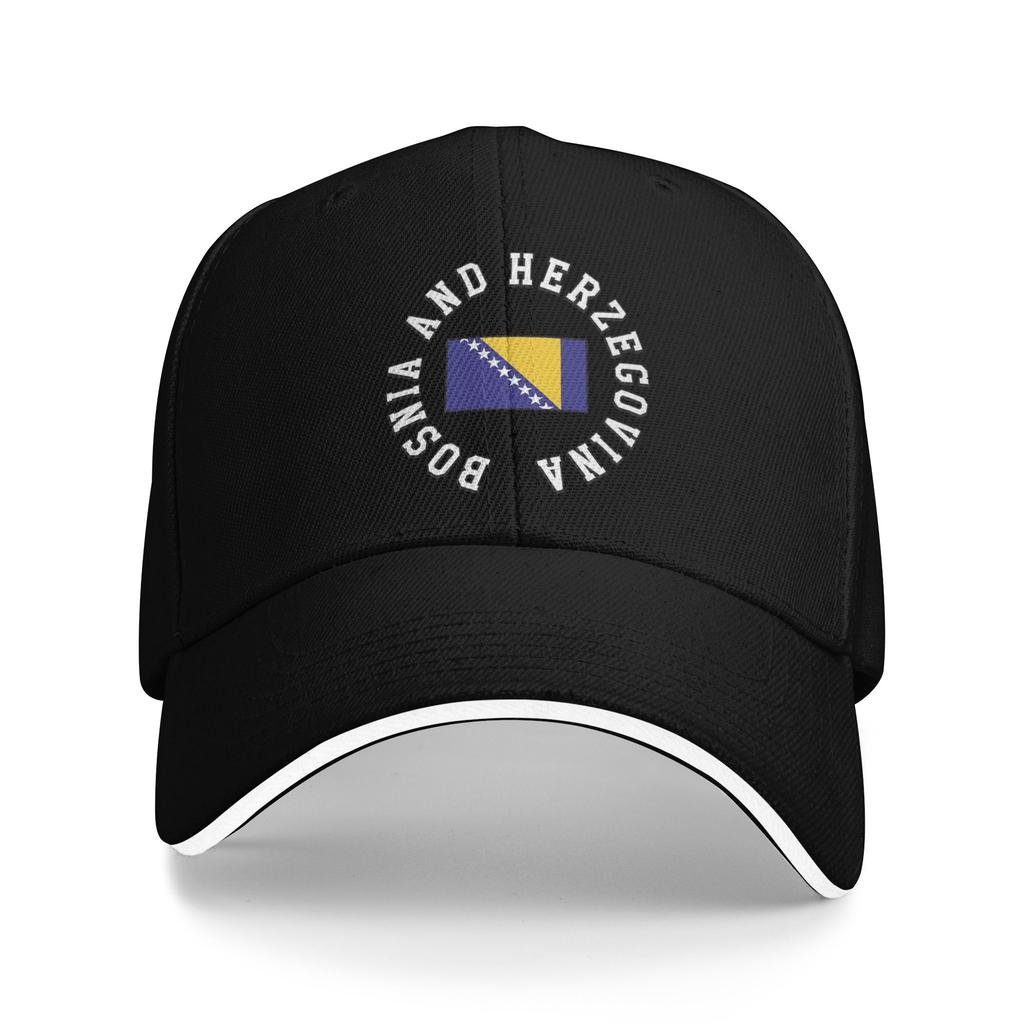 Bosnia and Herzegovina Flag Outfits Unisex Women Baseball Caps Trucker Hat Classic Travel Headwear Adjustable Fit Snapback Cap