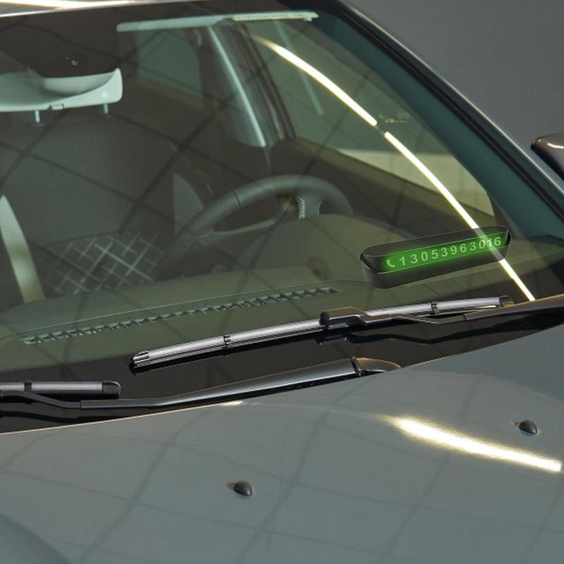 Car Temporary Parking Plate Night Glowing Stop Sign Plate Temporary Parking Multifunctional Auto Decorations Car Accessory Must